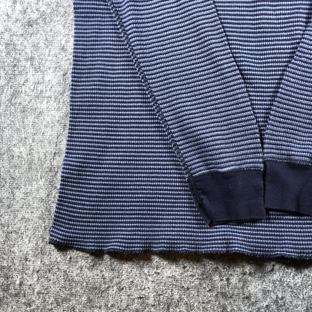 RRL Ralph Lauren Mens XL Waffle Thermal Shirt Blue USA Stripe Cotton - Picture 10 of 14